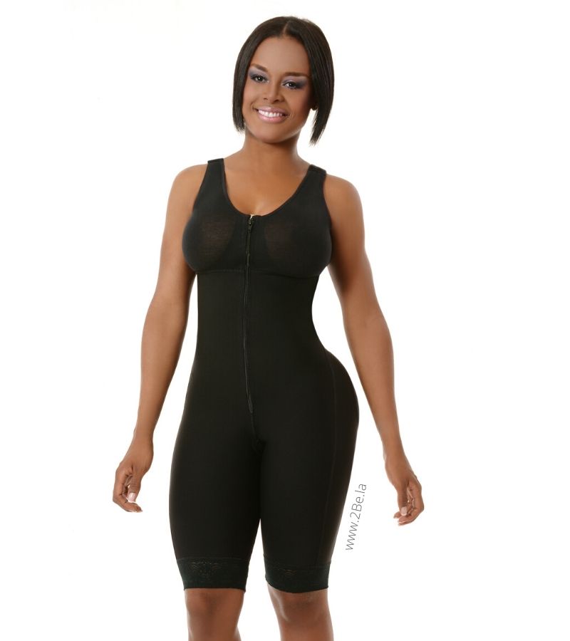 Full Body Compression Girdle 2Be PowerNet Collection Black Zipper -2Be 2059