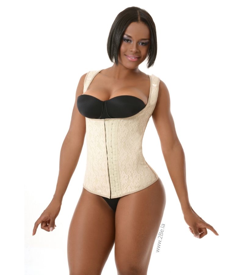 Vest Waist Trainer 2Be Luxury Collection Beige 3 Hooks -2Be 2071