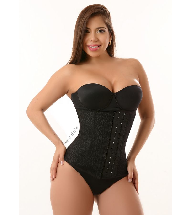 Waist Trainer 2Be Luxury Collection Black 3 Hooks -2Be 2080