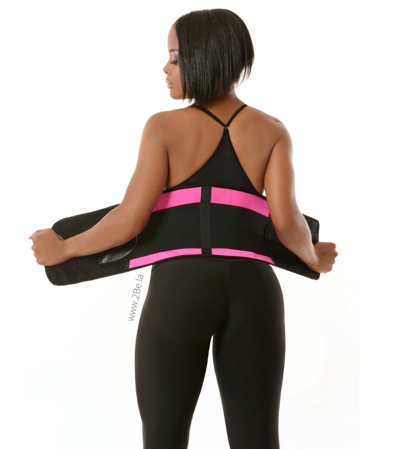 Waist Trimmer Belt Sporty Collection PINK Velcro -2Be 3026