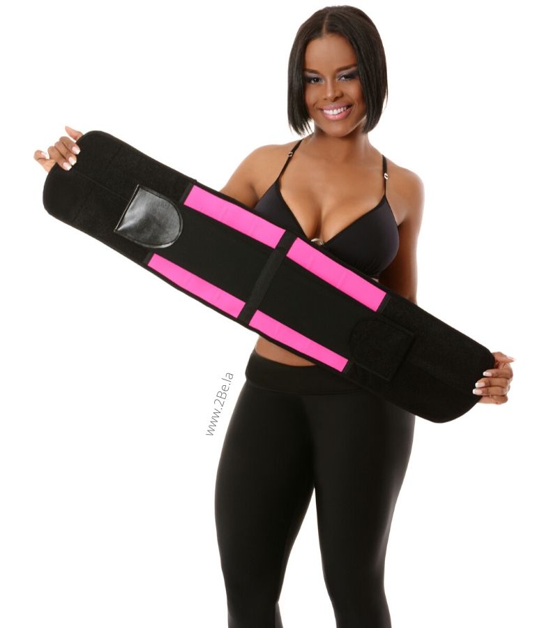 Waist Trimmer Belt Sporty Collection PINK Velcro -2Be 3026