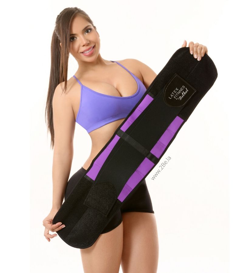 Waist Trimmer Belt Sporty Collection Purple Velcro -2Be 4026